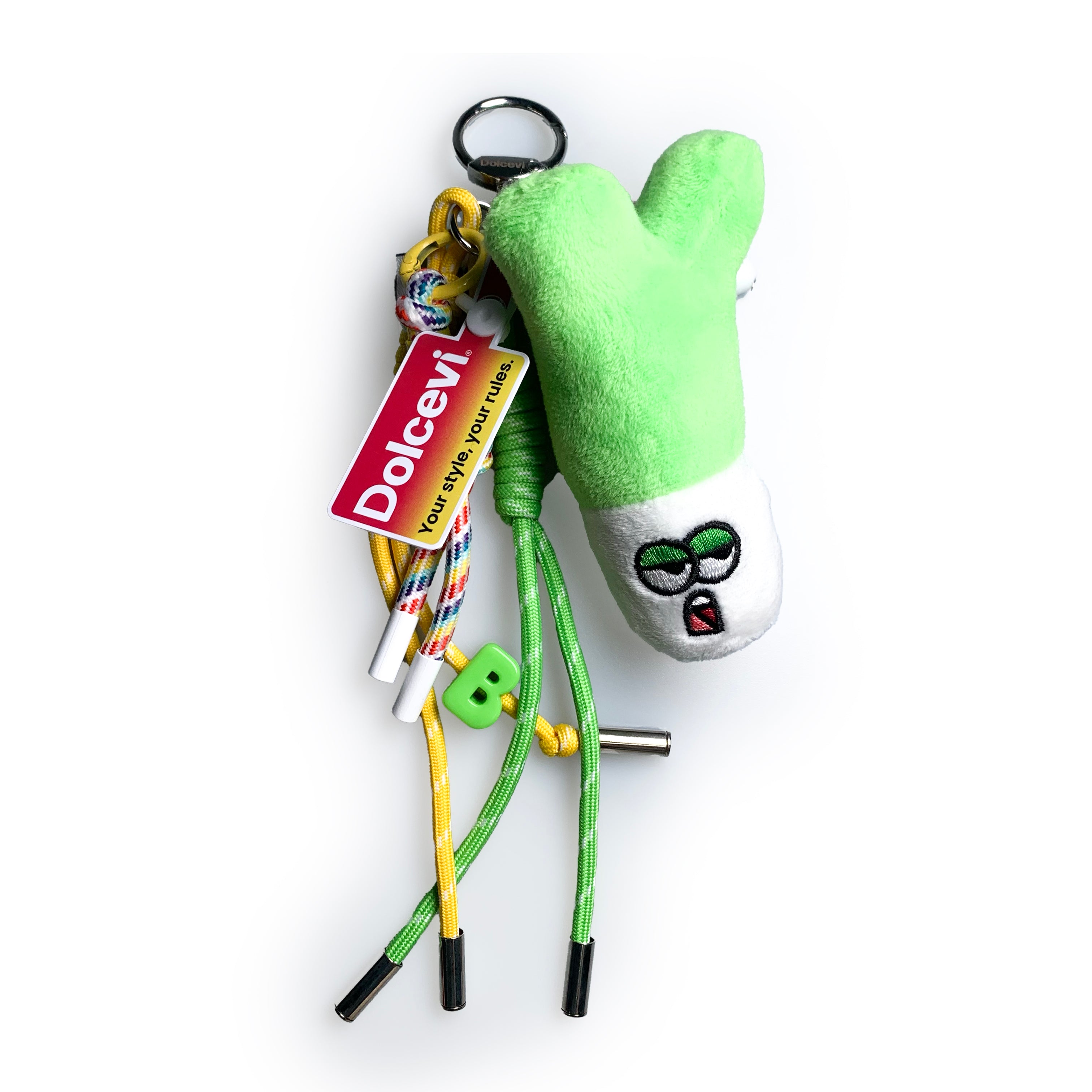 Green Bunny Plush Bag Charm
