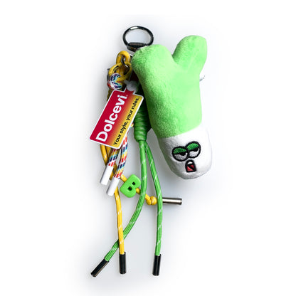 Green Bunny Plush Bag Charm