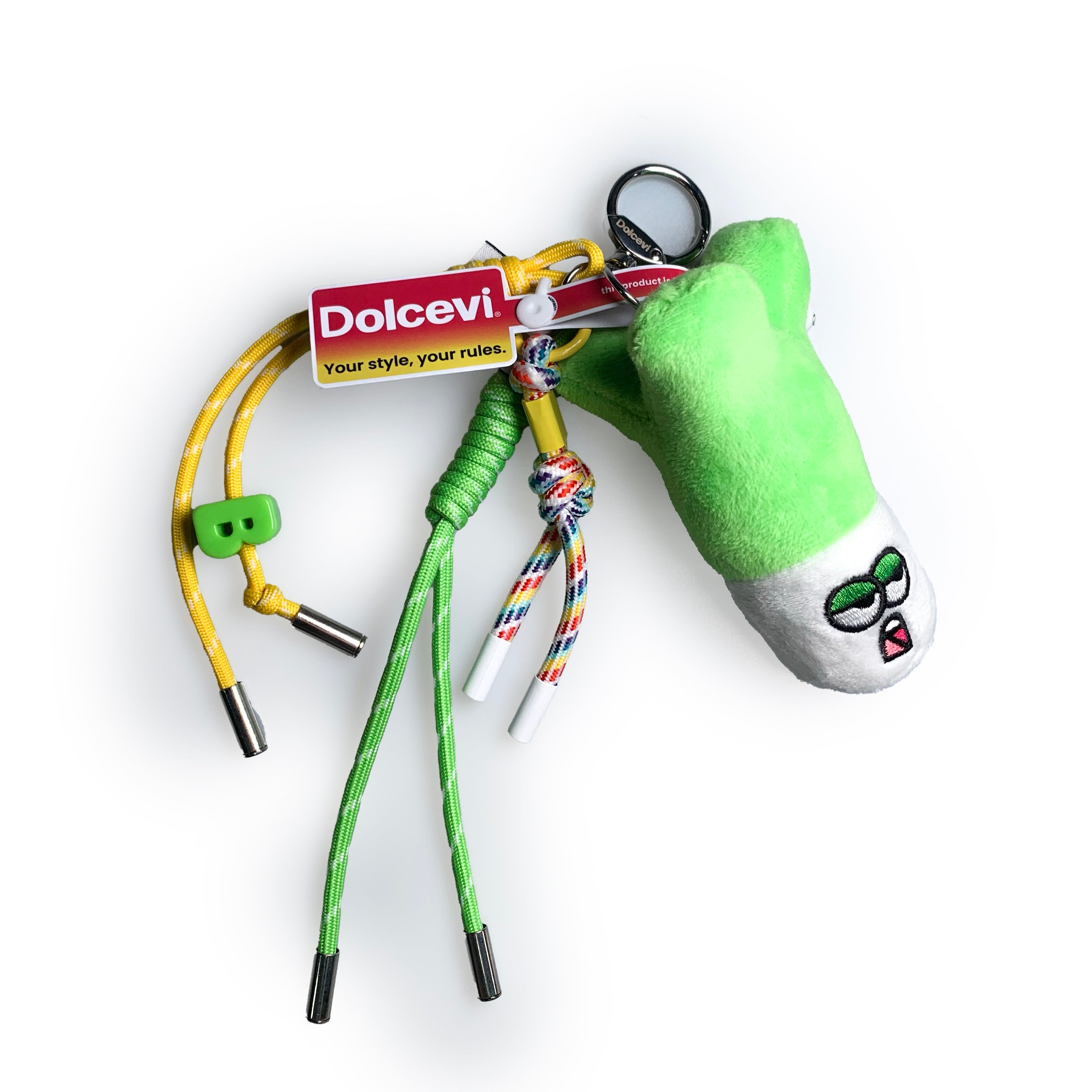 Green Bunny Plush Bag Charm