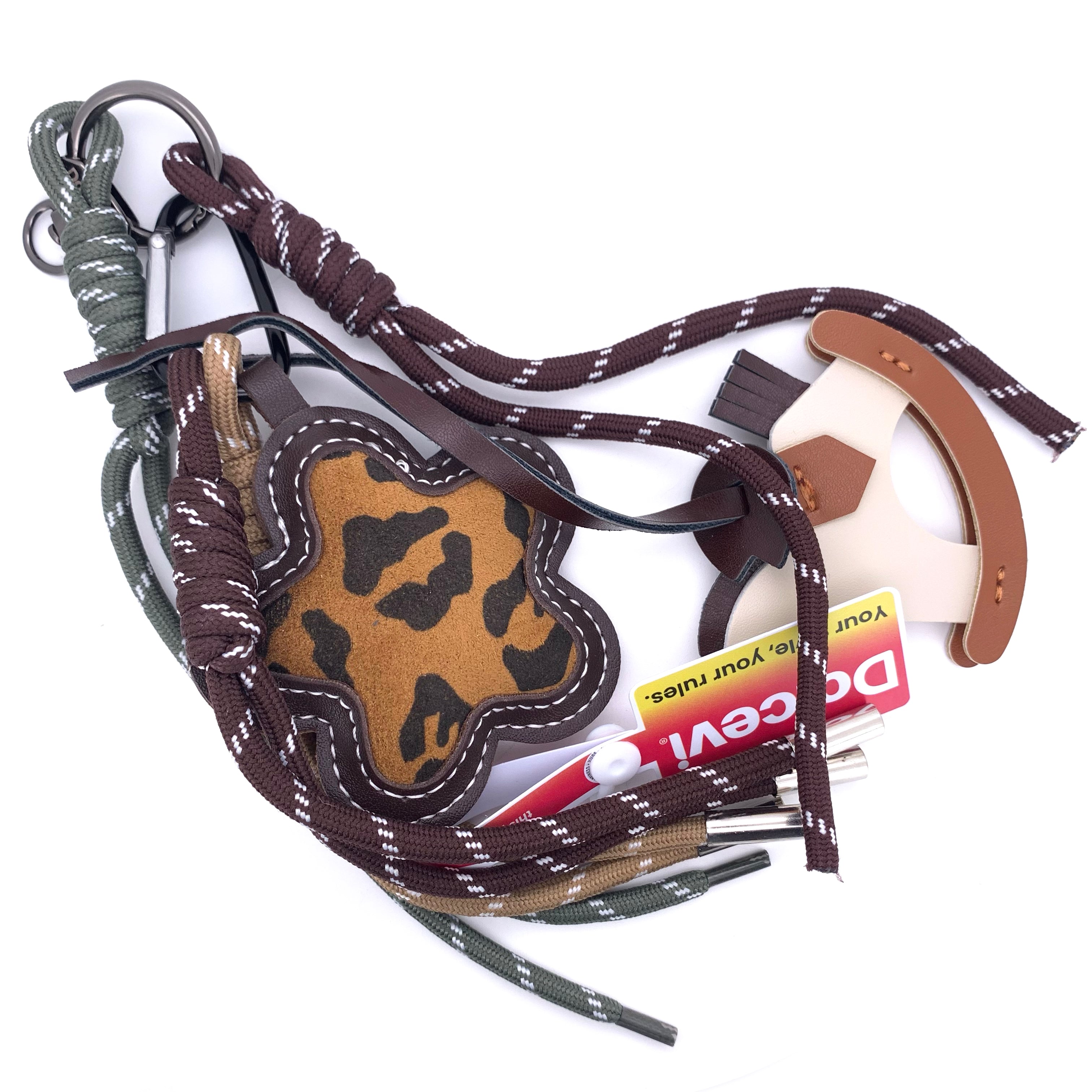 Leopard Wild Bloom Paracord Key Charm