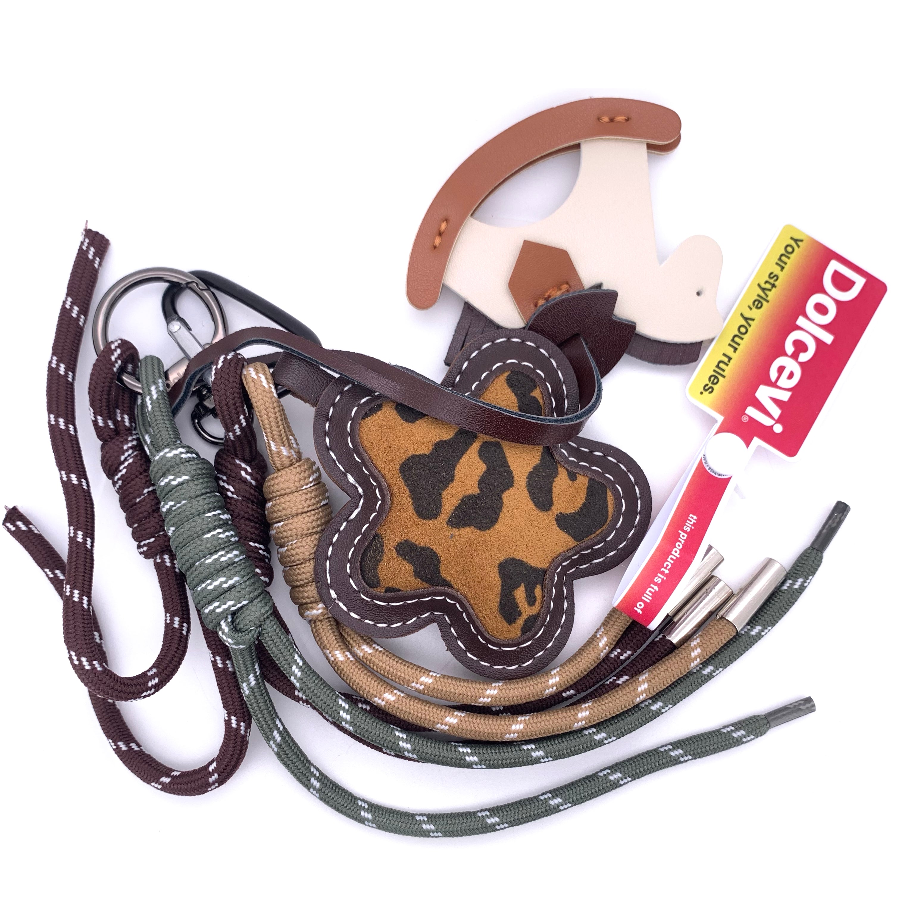 Leopard Wild Bloom Paracord Key Charm