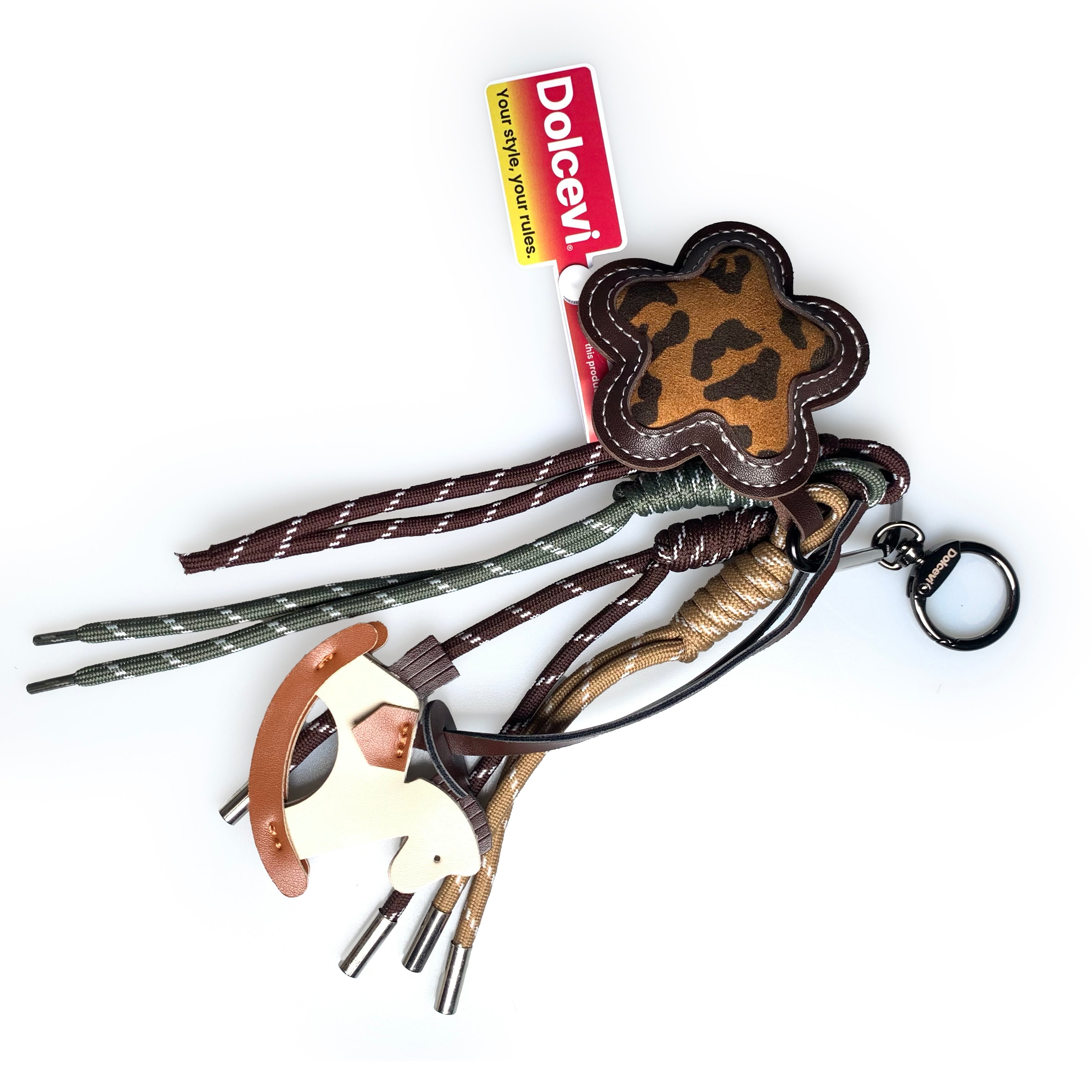 Leopard Wild Bloom Paracord Key Charm