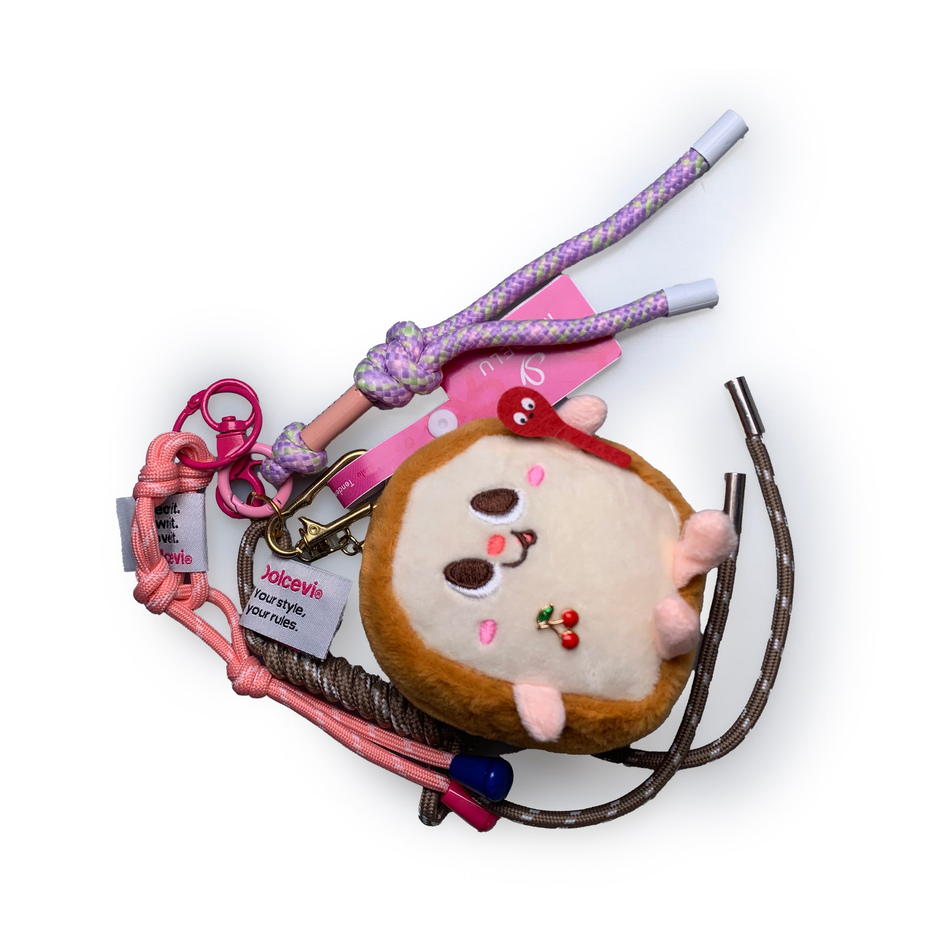 Happy Croissant Bag Charm