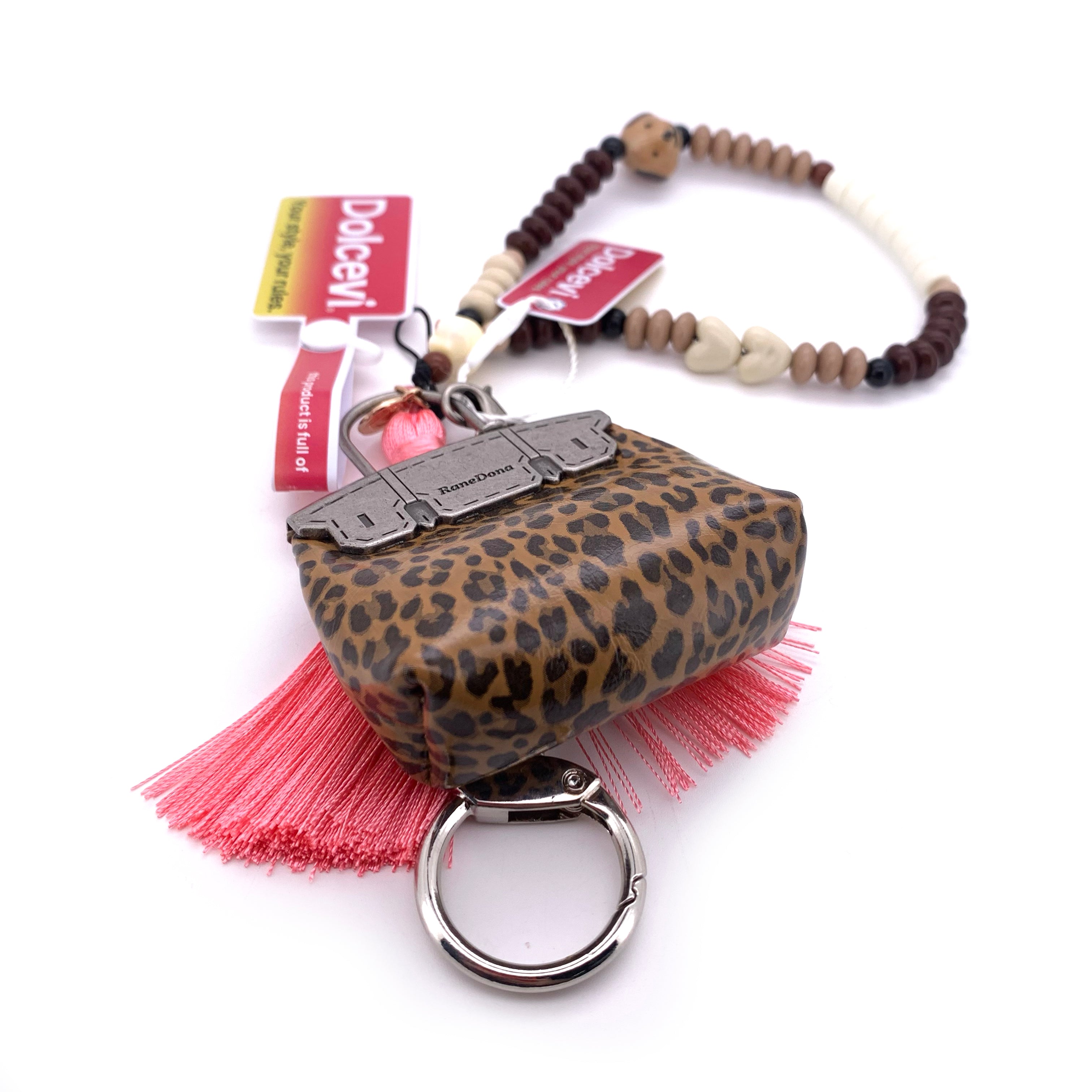 Leopard Charm with Tribal Beads
