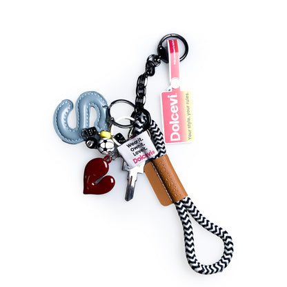 Mixed Charms Keychain – Heart, Snake & Soccer Edition