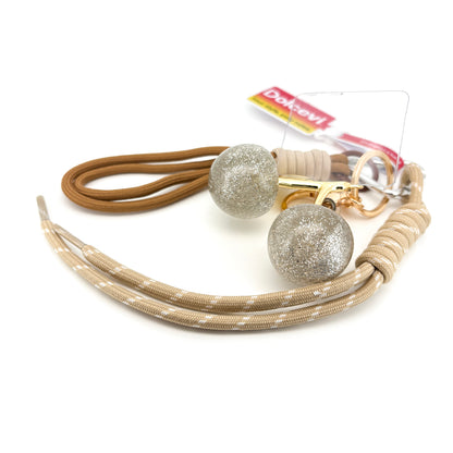 Golden Glimmer Cherry Bag Charm