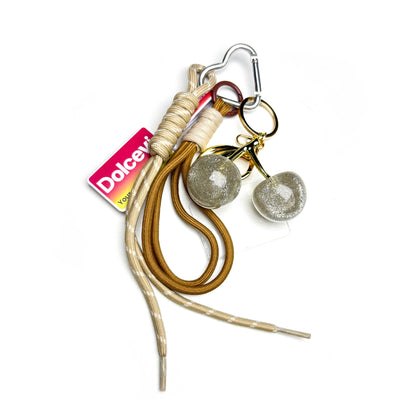 Golden Glimmer Cherry Bag Charm