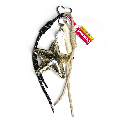 Golden Star Baseball Charm