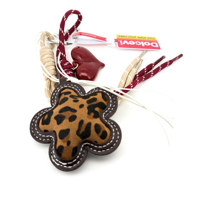 Leopard Flower & Heart Rope Charm – Dolcevi Statement Keychain