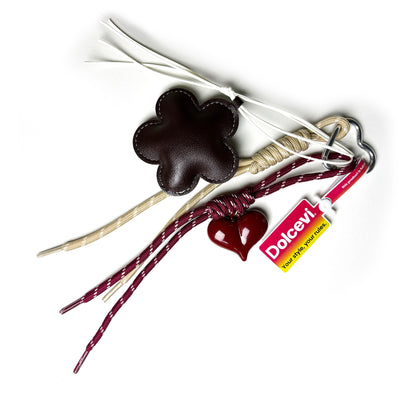 Leopard Flower & Heart Rope Charm – Dolcevi Statement Keychain