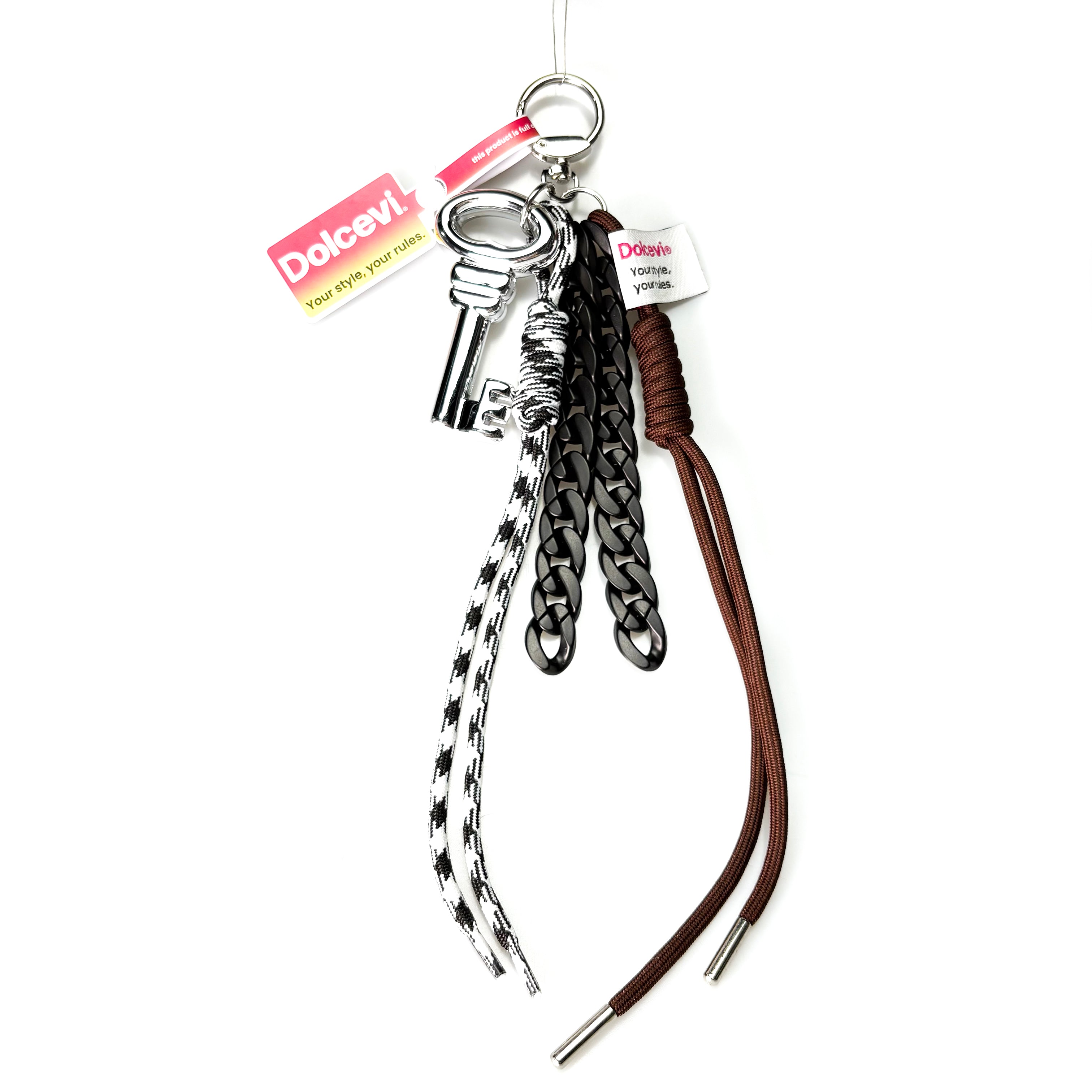 Silver Lock Key Charm