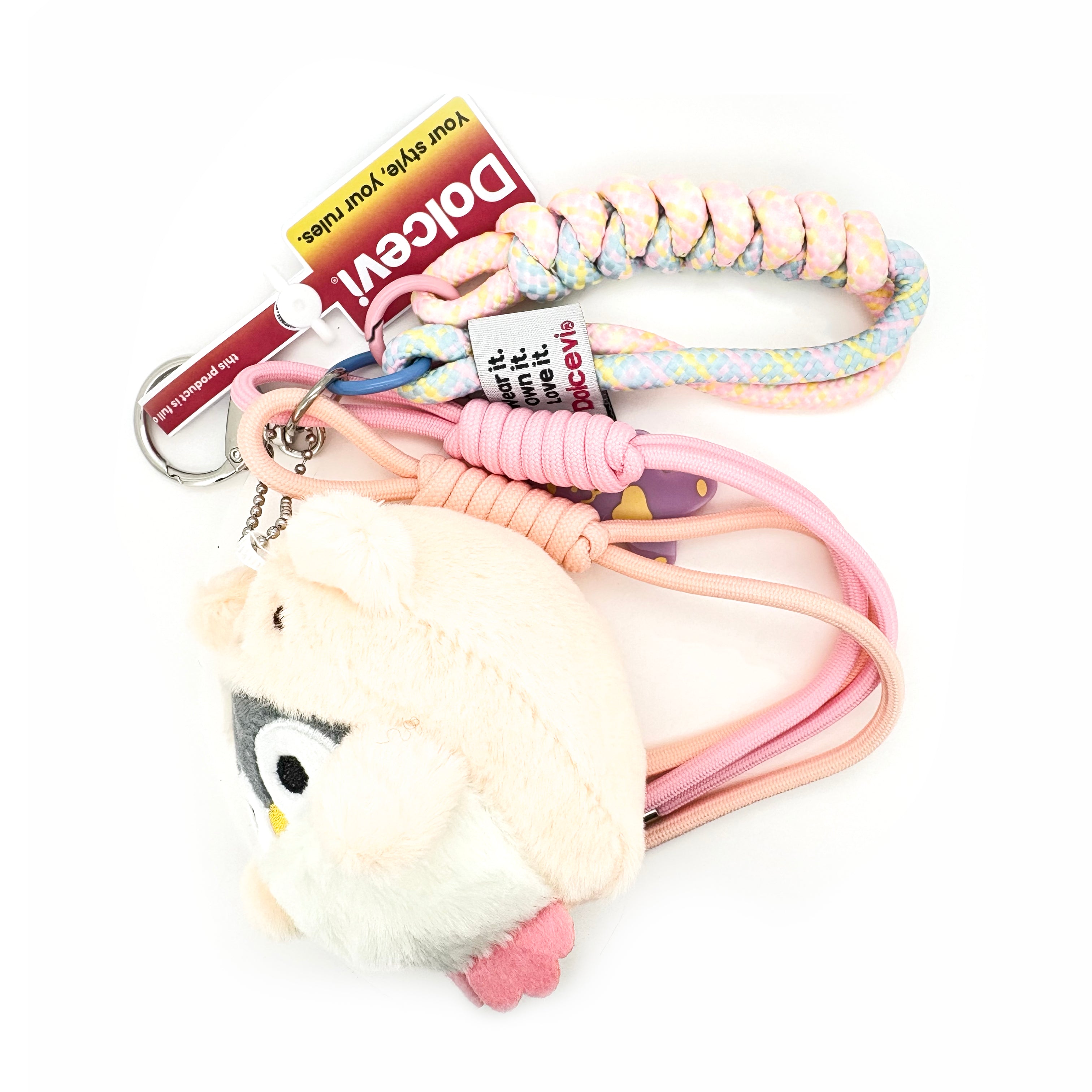 Blushing Owl Bag Charm