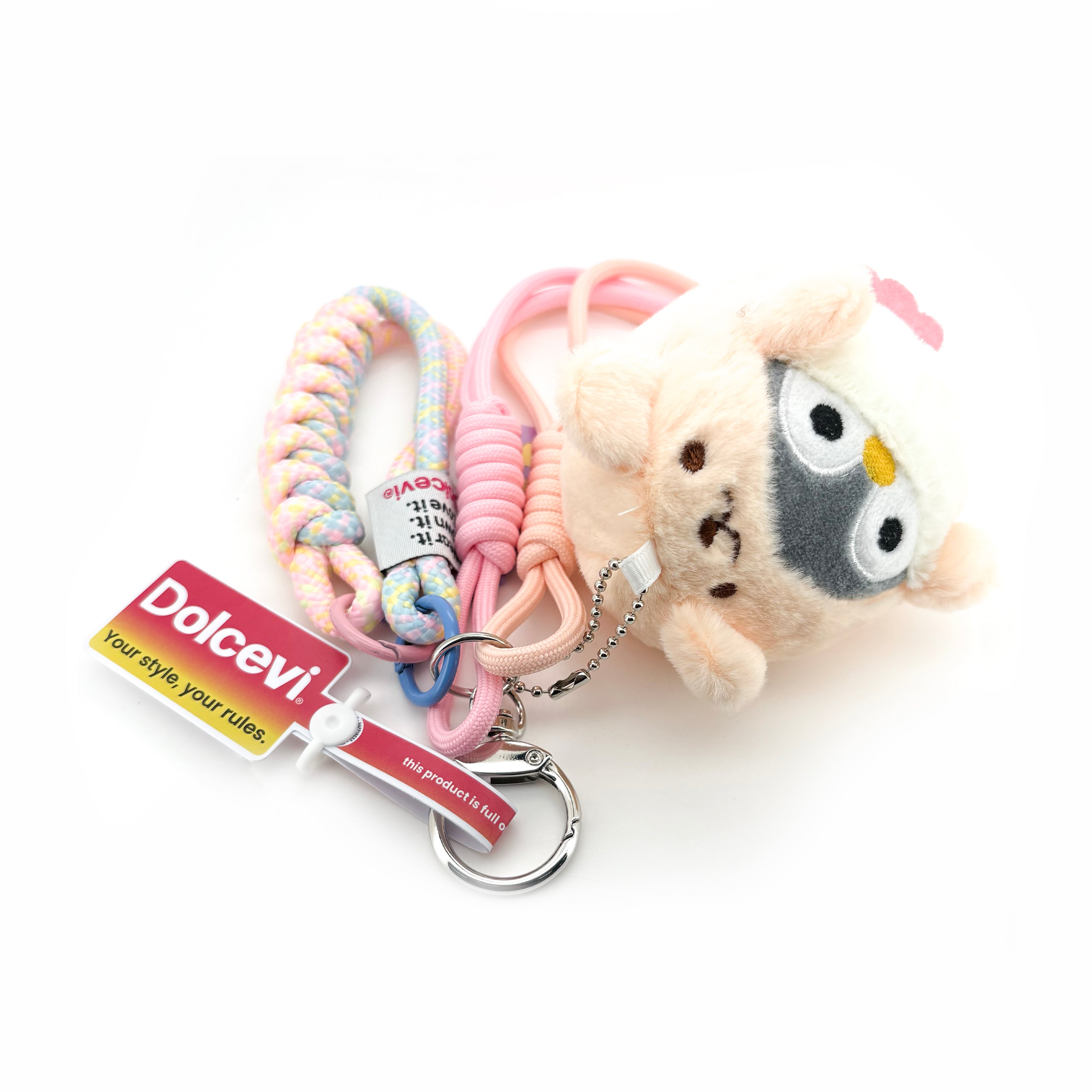 Blushing Owl Bag Charm