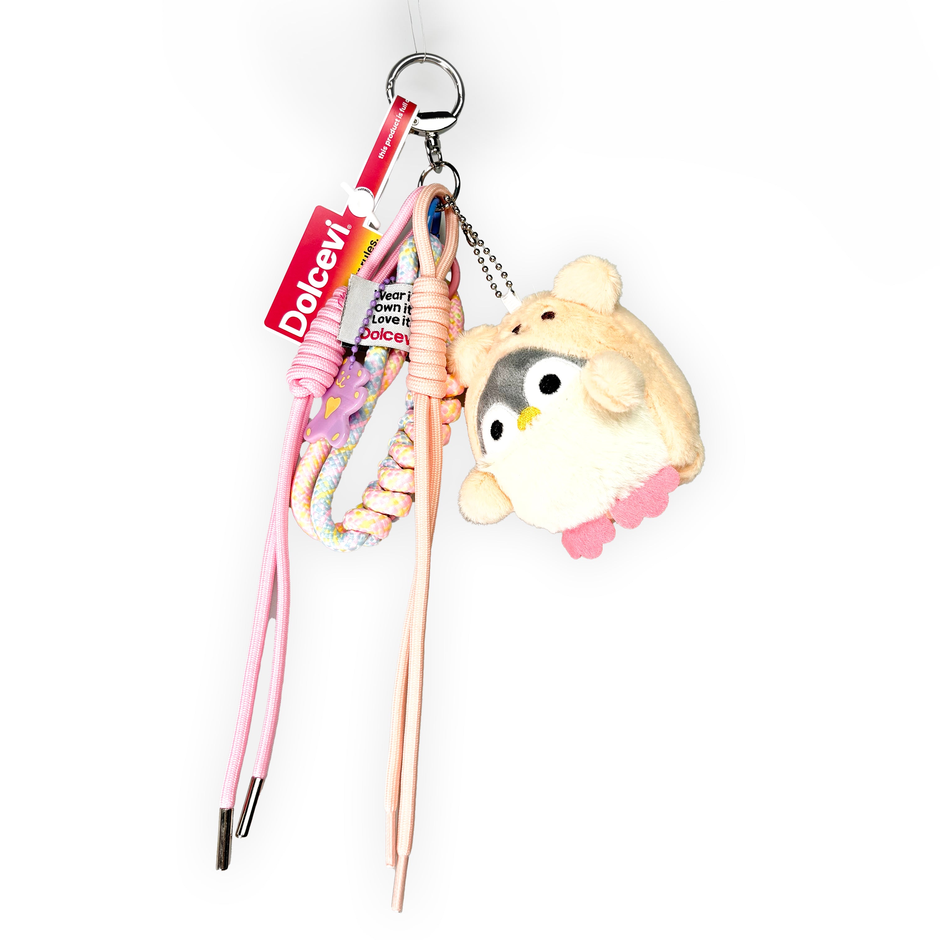 Blushing Owl Bag Charm