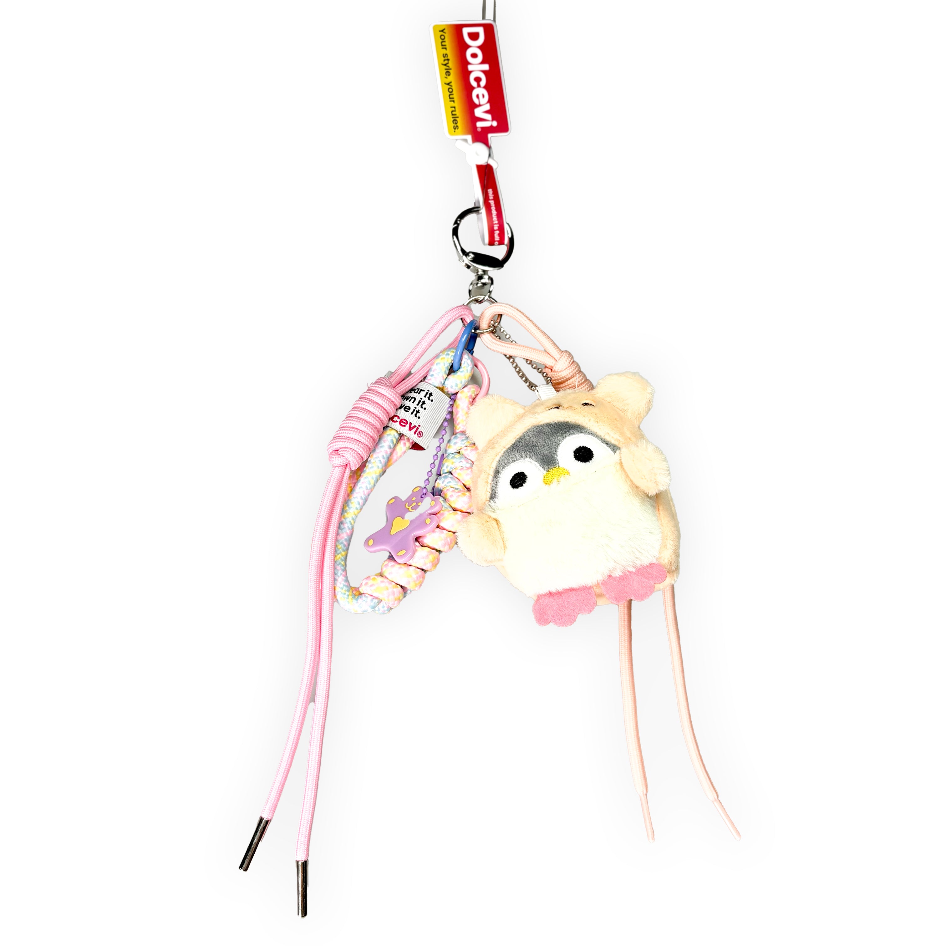 Blushing Owl Bag Charm