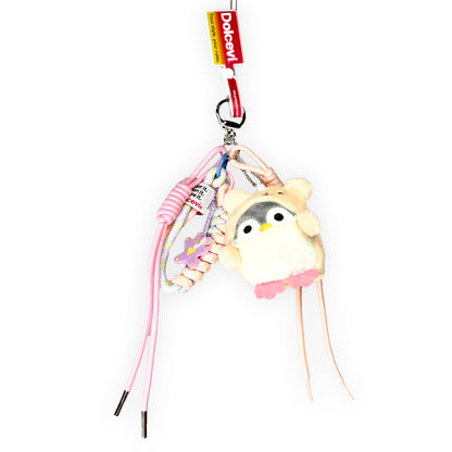 Blushing Owl Bag Charm