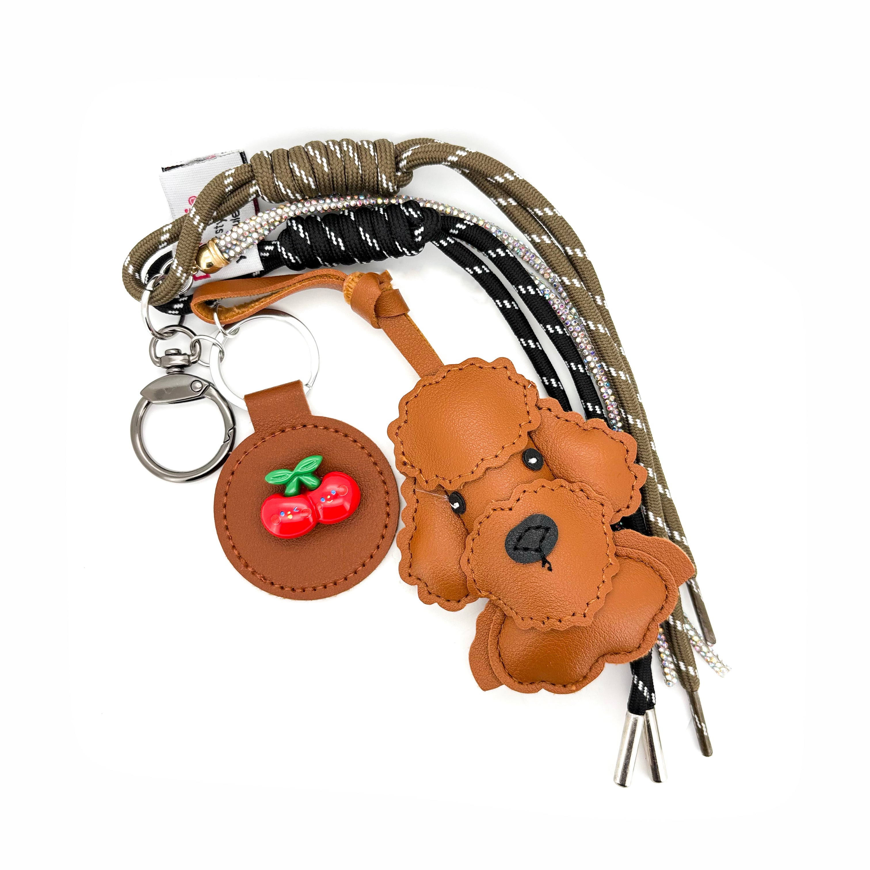 Brown Puppy Key Charm