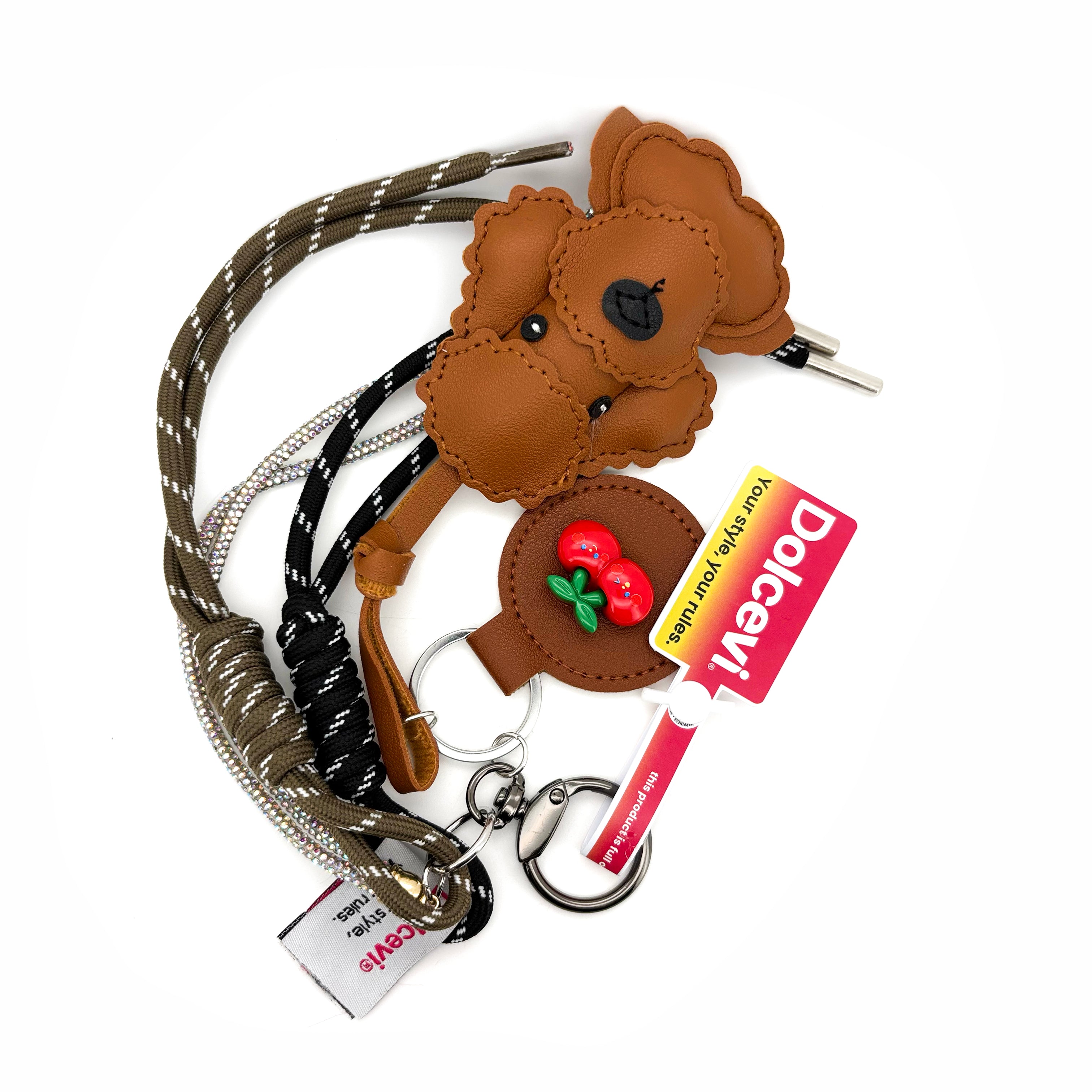 Brown Puppy Key Charm