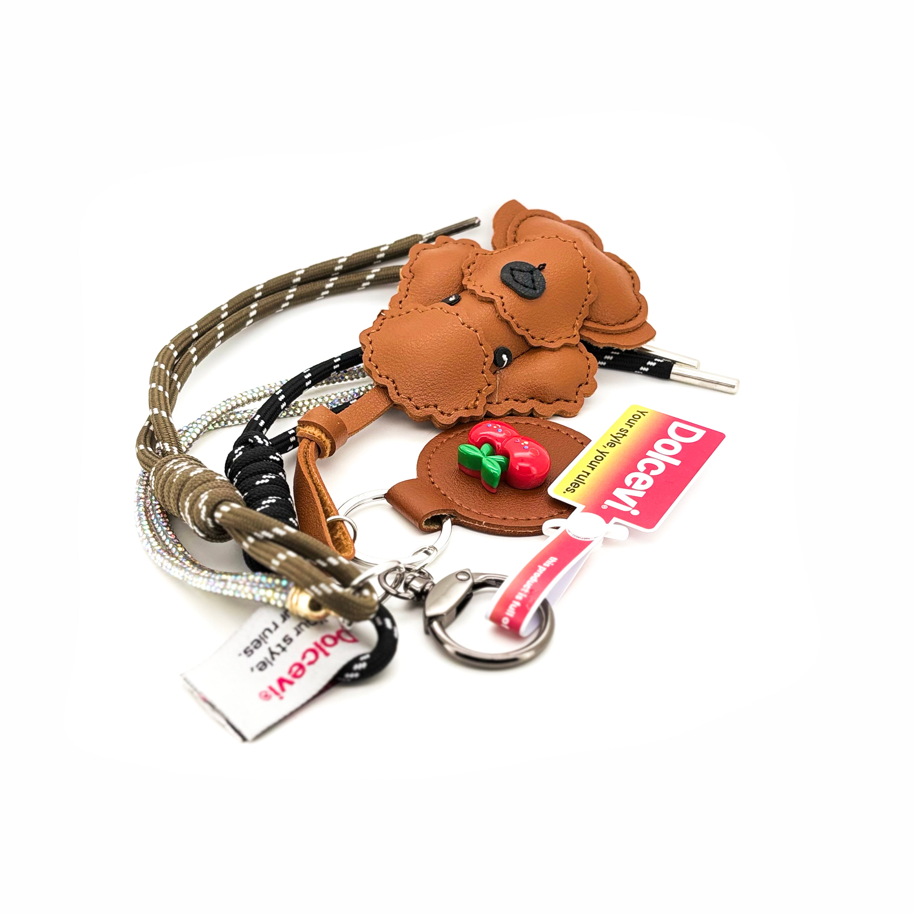 Brown Puppy Key Charm