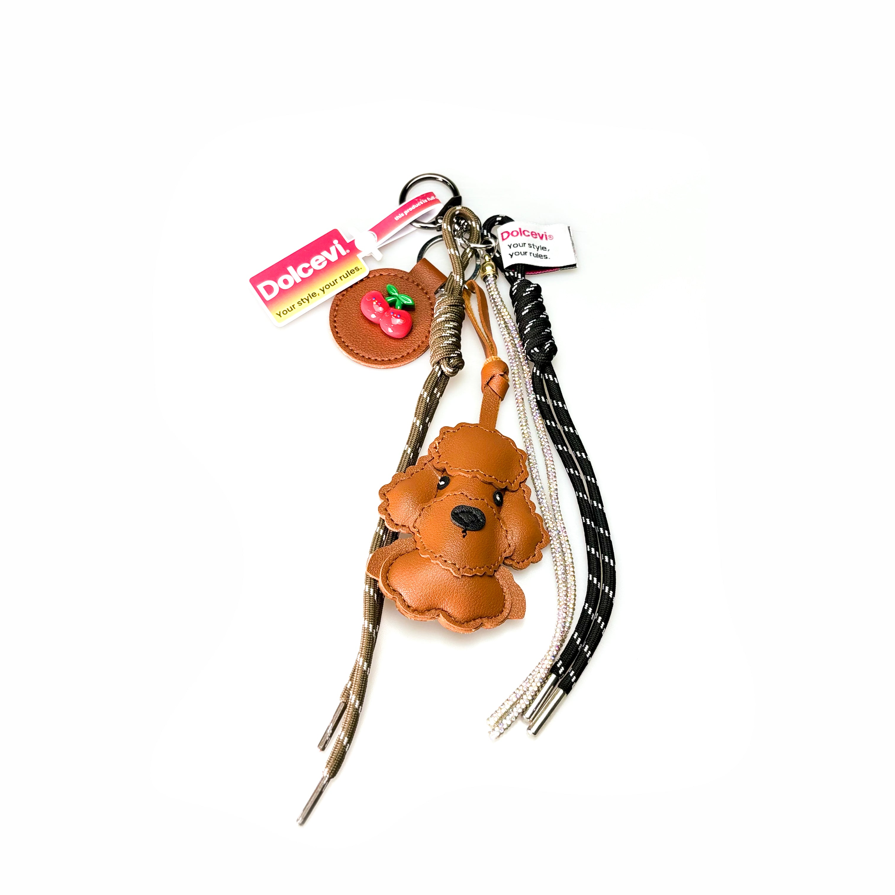 Brown Puppy Key Charm