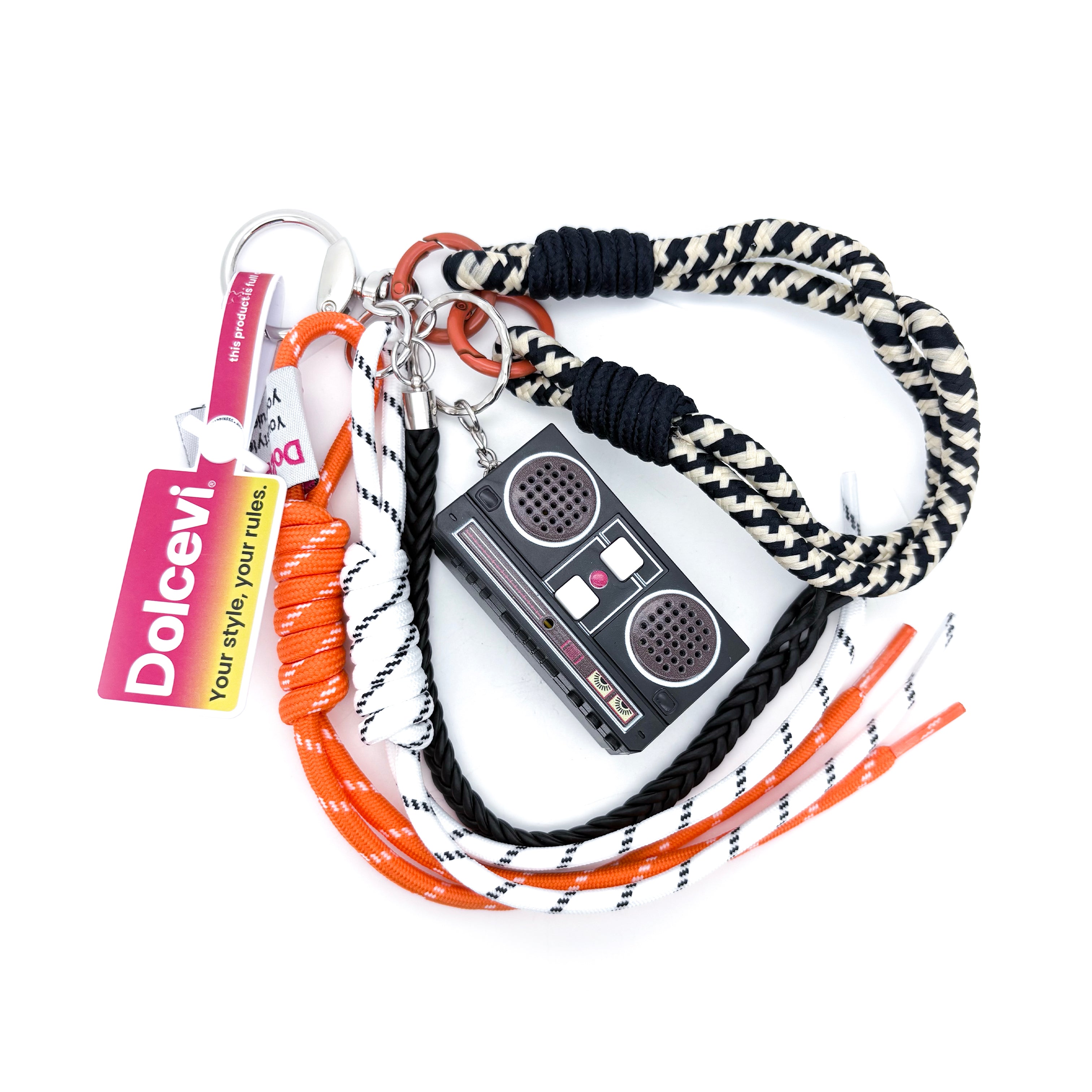 Retro Boombox Cord Charm