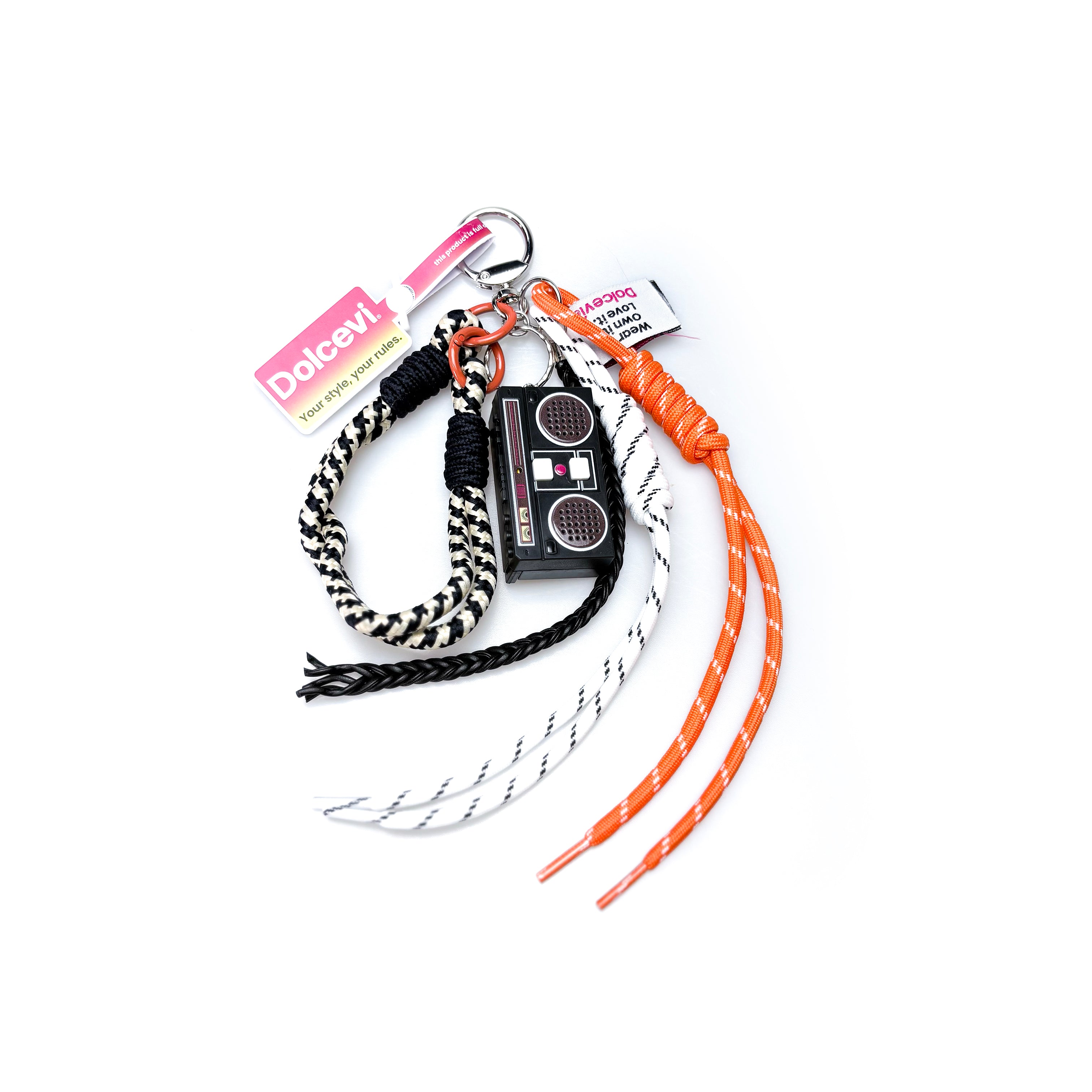 Retro Boombox Cord Charm
