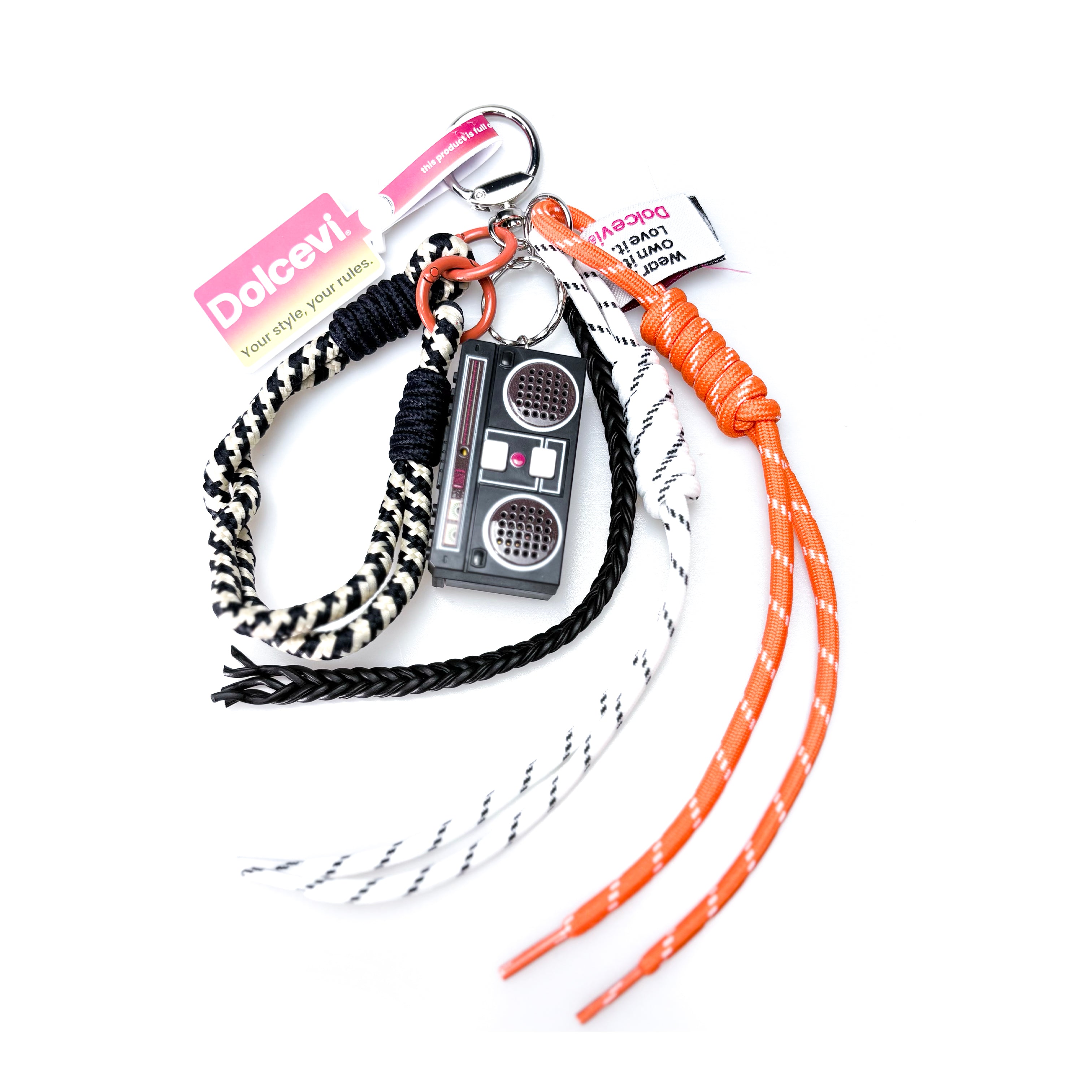 Retro Boombox Cord Charm