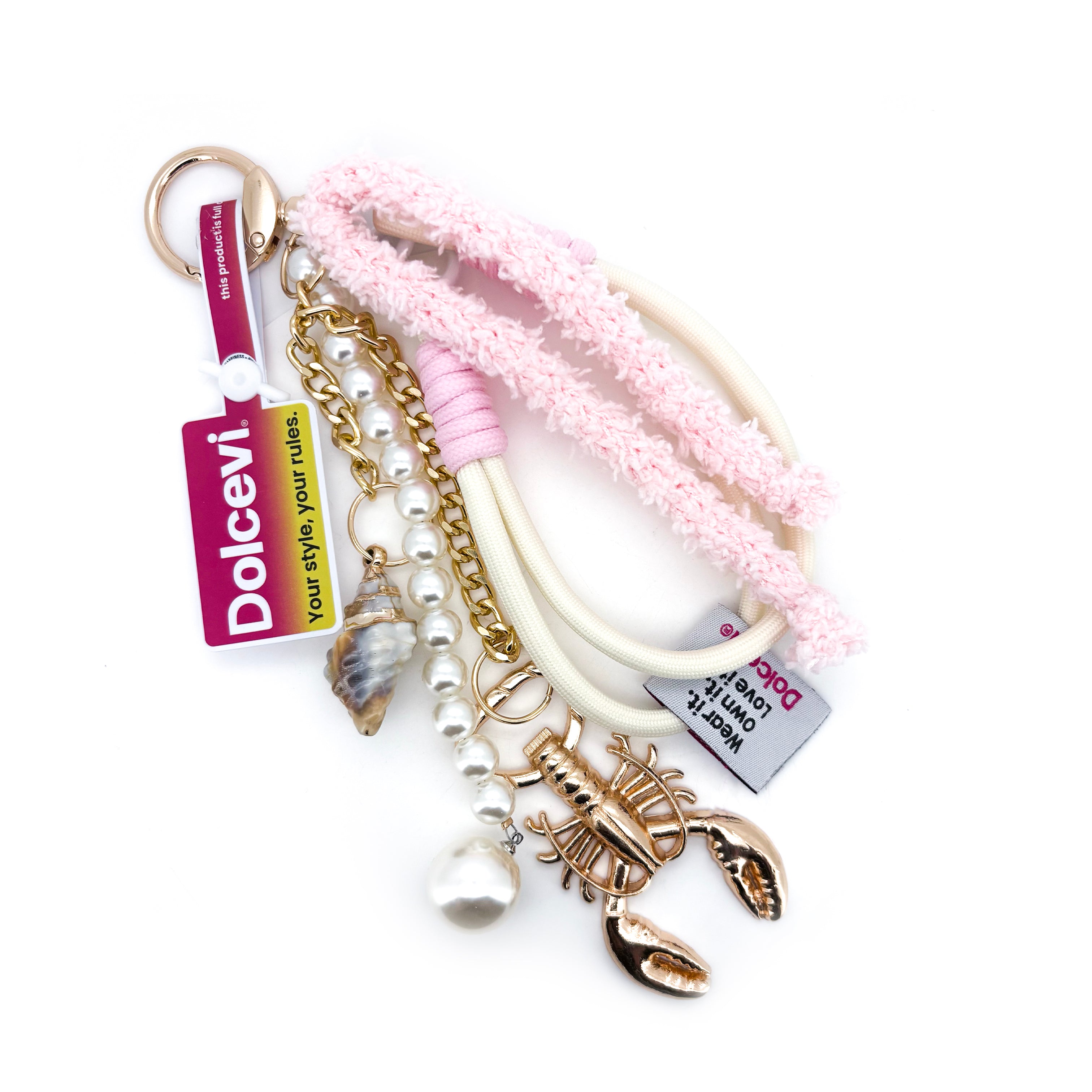 Golden Lobster Pearl Charm