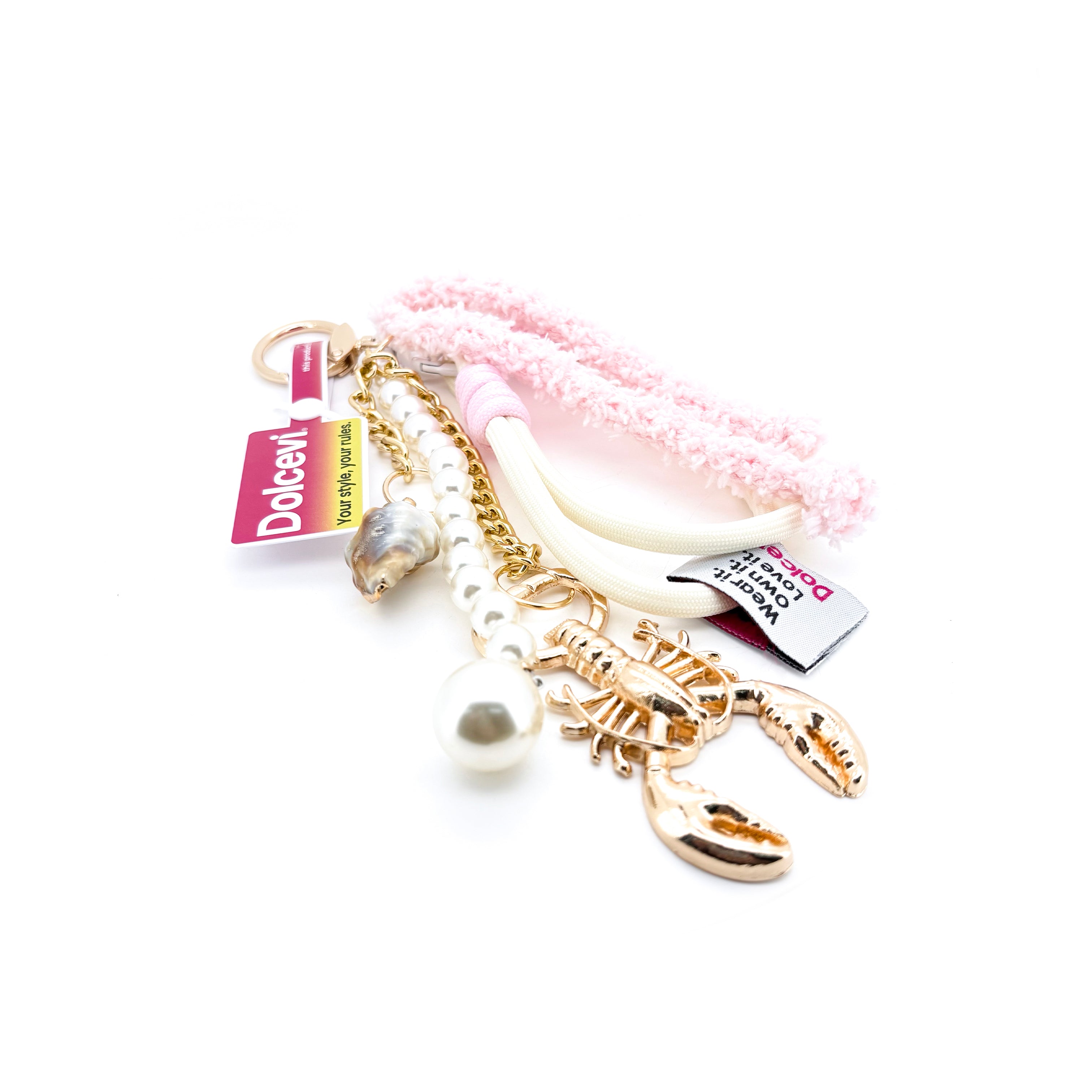Golden Lobster Pearl Charm