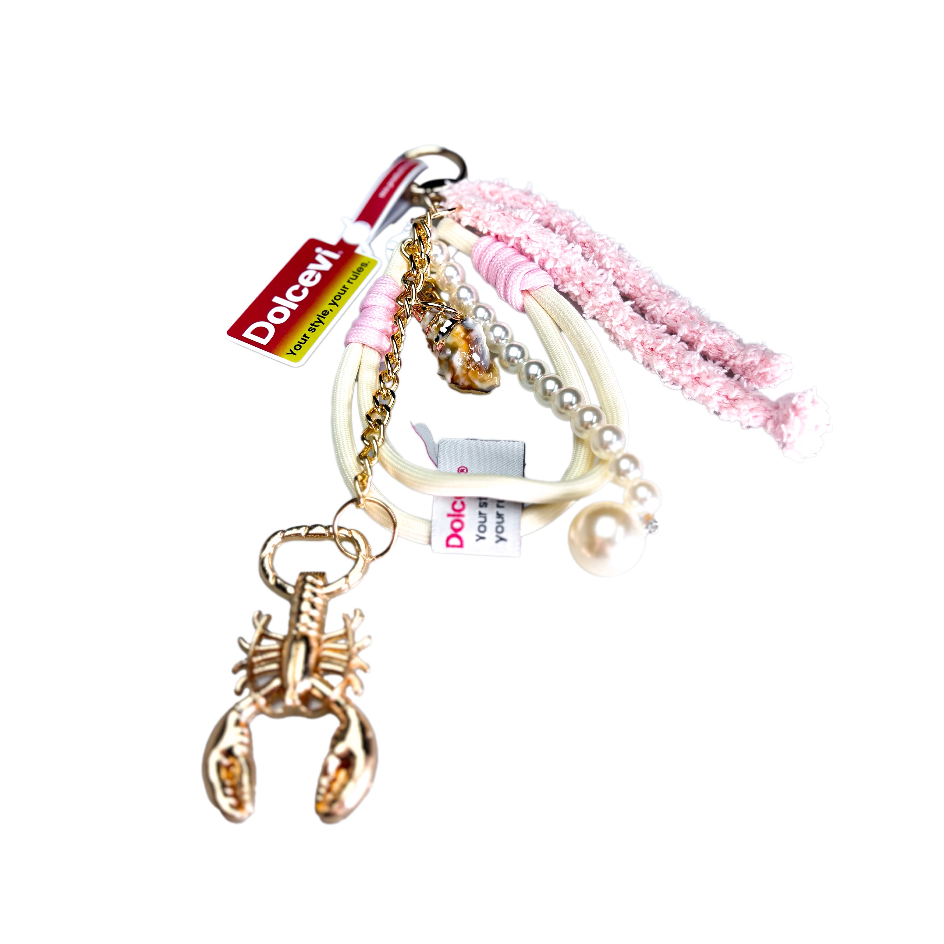 Golden Lobster Pearl Charm