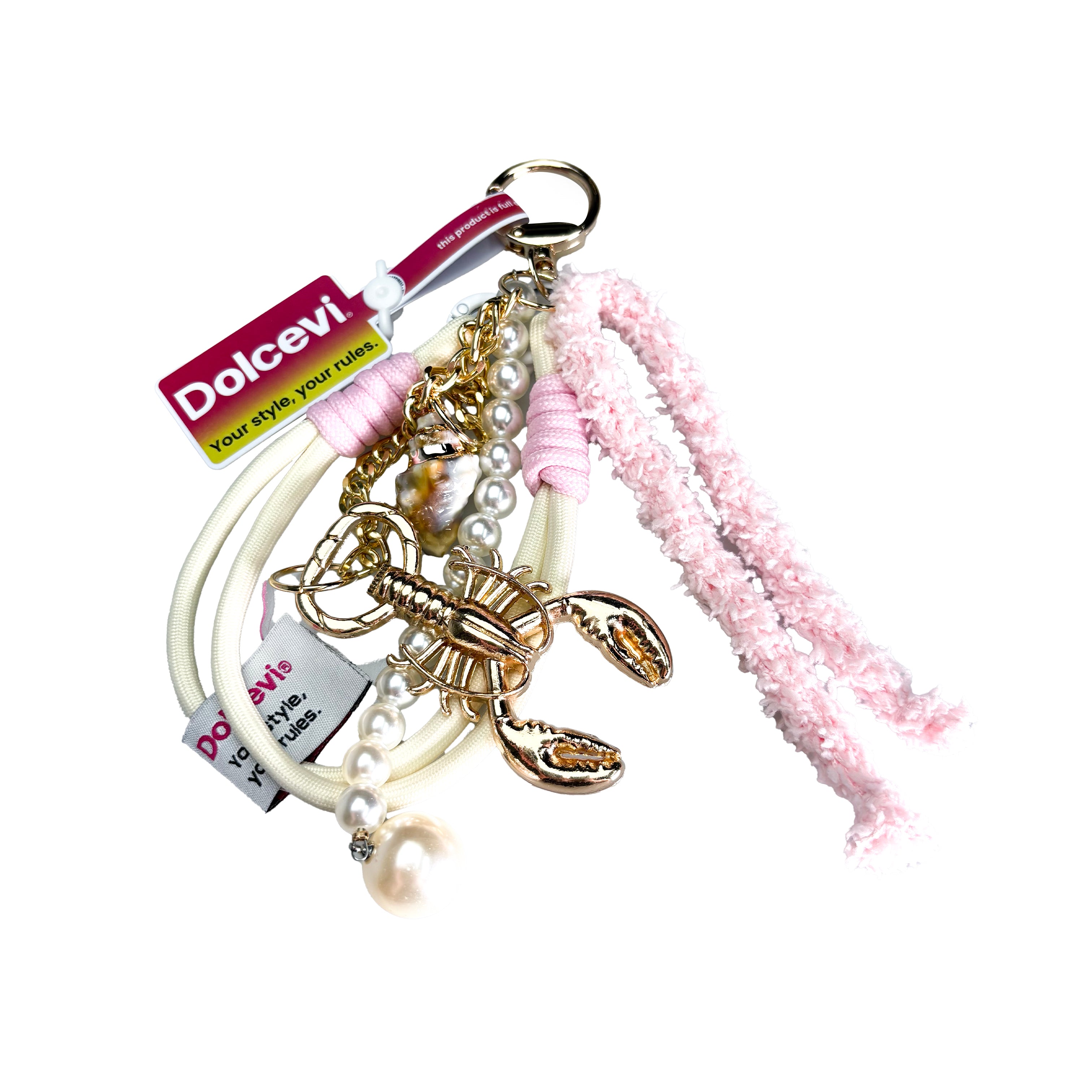 Golden Lobster Pearl Charm