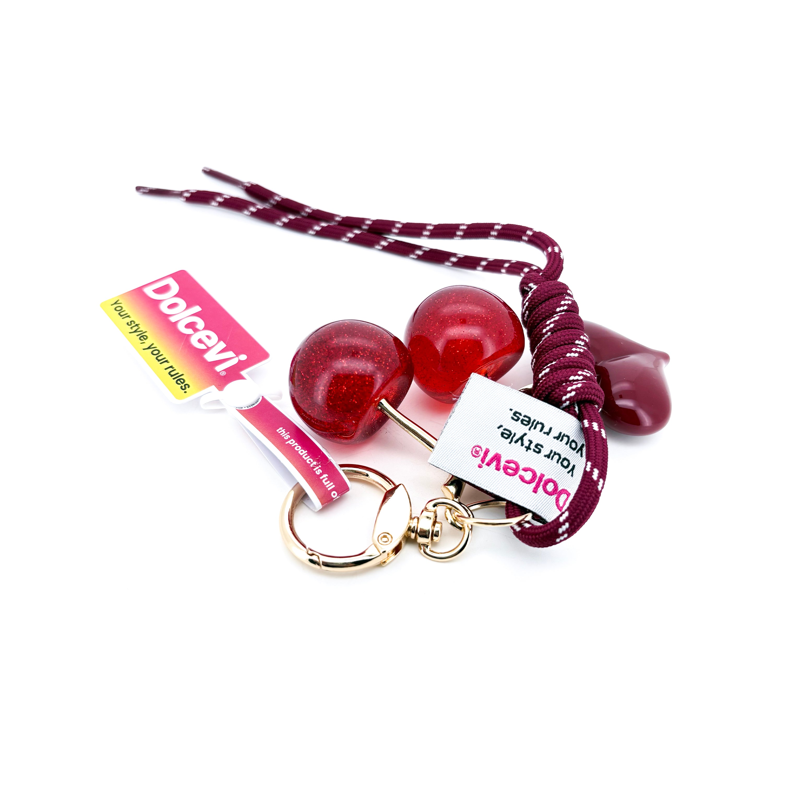 Cherry Spark Heart Charm