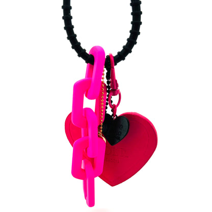 Neon Heart Charm