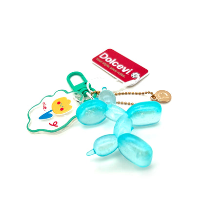 Aqua Balloon Dog Charm