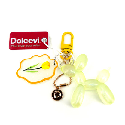 Yellow Balloon Dog Charm