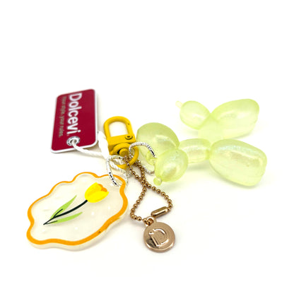 Yellow Balloon Dog Charm