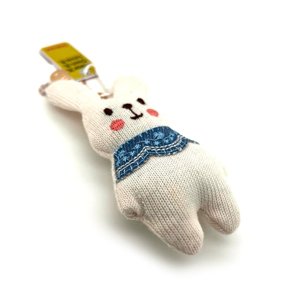 Cream Knitted Bunny Charm