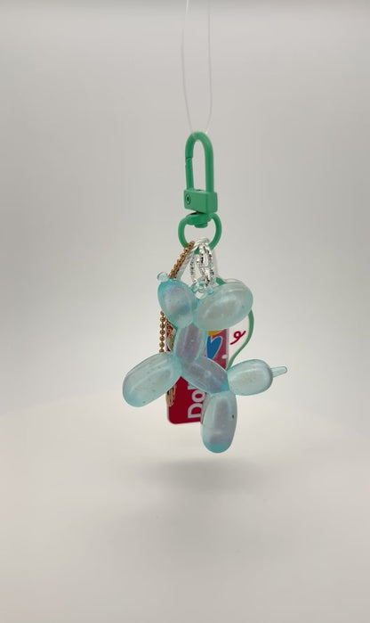 Aqua Balloon Dog Charm